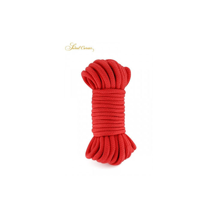 Corde de bondage rouge 10m - Sweet Caress