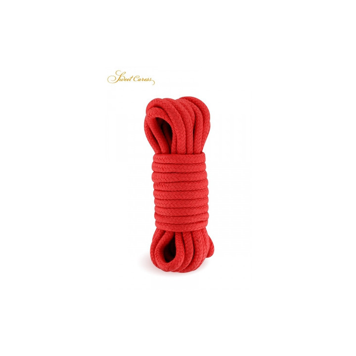 Corde de bondage rouge 5m - Sweet Caress