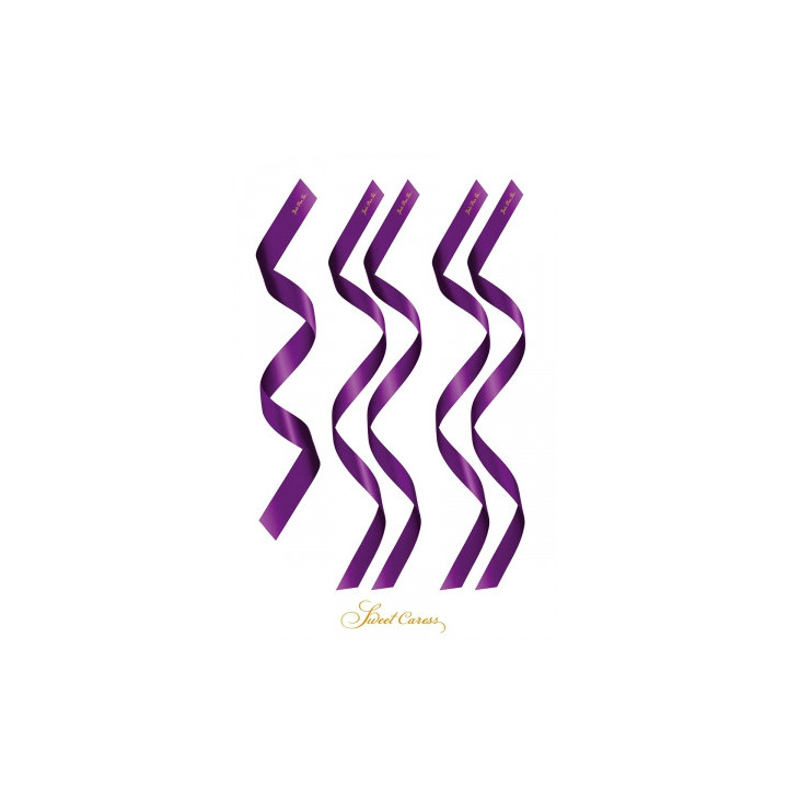 5 liens satin pourpre - Sweet Caress
