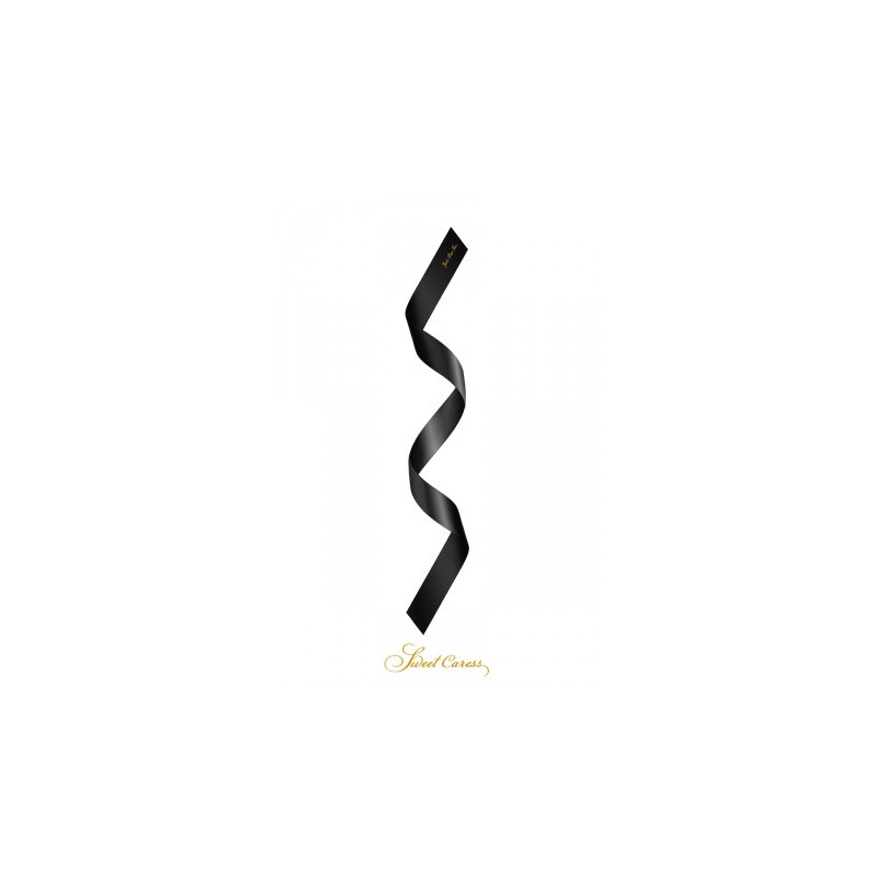 Bandeau BDSM satin noir - Sweet Caress