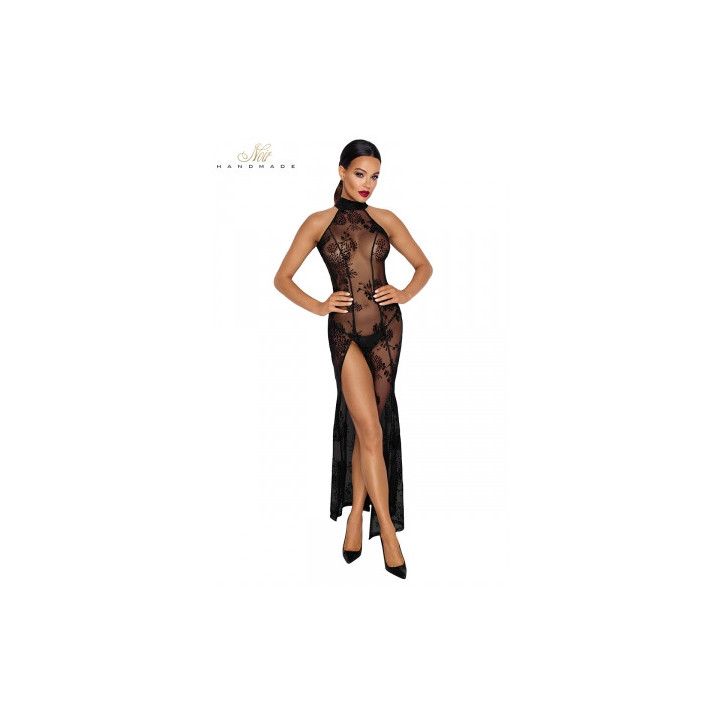 Robe longue en tulle floqué F239