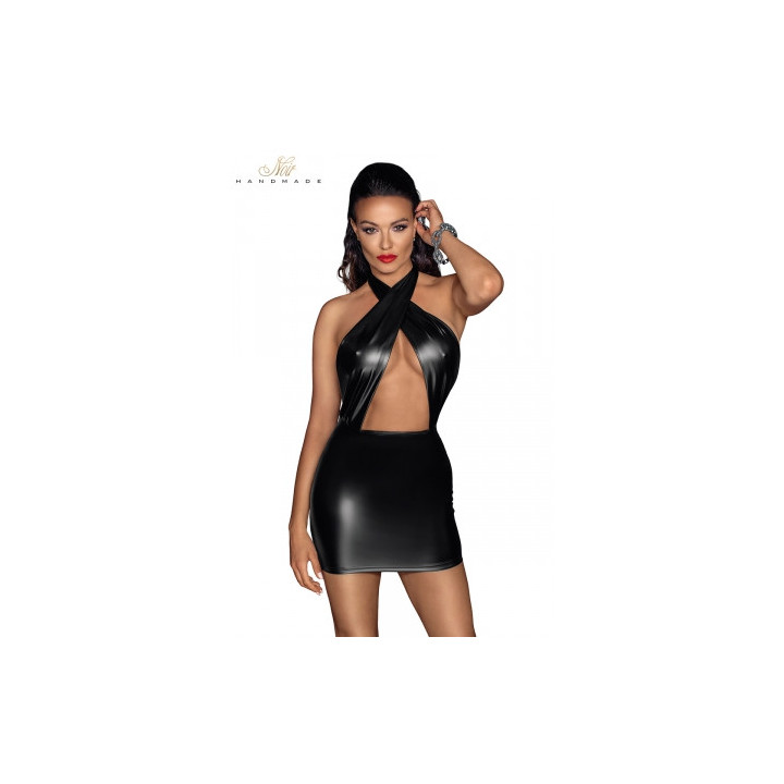 Robe bustier dos nu wetlook F255