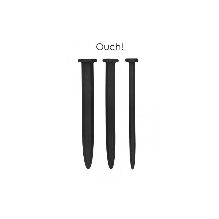 Set de 3 plugs urétraux Grands clous - Ouch!