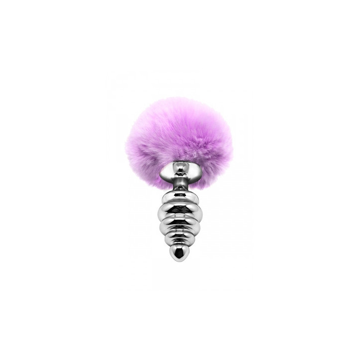 Plug métal Fluffy Twist M mauve - Alive
