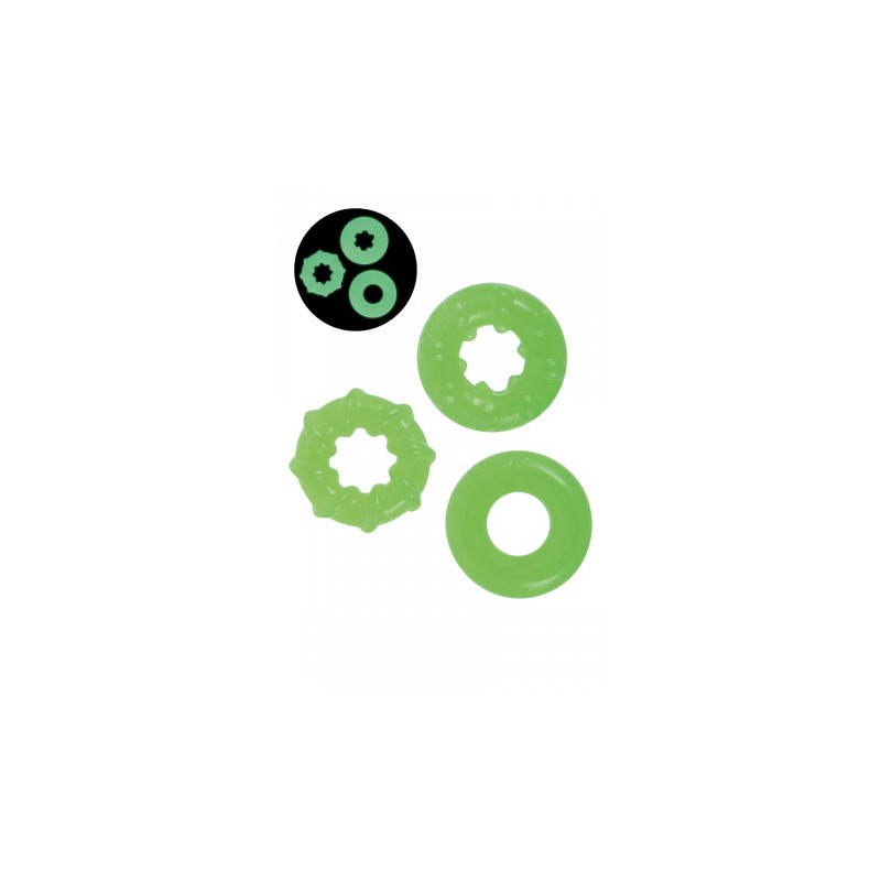 3 cockrings phosphorescents - Litolu