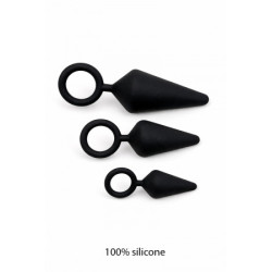kit d'entrainement anal 3 plugs silicone - Litolu