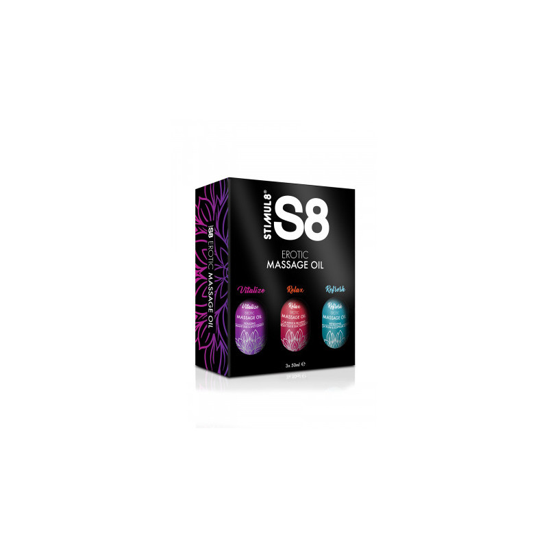 Coffret huiles de massage S8 3x50ml