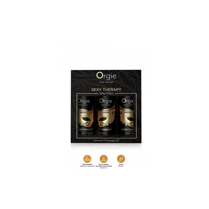 Coffret 3 huiles de massage sensuel Sexy Therapy Collection
