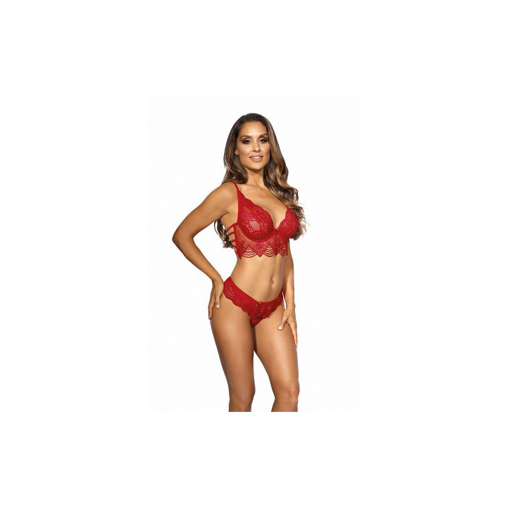 Soutien-gorge dentelle rouge V-9691 - Axami