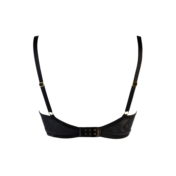 Soutien-gorge tulle et dentelle noir V-10711 - Axami