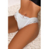 String dentelle dos lacé Blanc - Litolu Lingerie