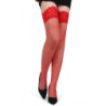Bas résille jarretière dentelle Rouge - Ohyeah