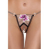 String ouvert Fleur brodée - Cottelli LINGERIE