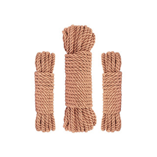 Coffret 3 cordes de bondage Premium - Rosy Gold