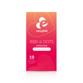 10 préservatifs Ribs and Dots - EasyGlide