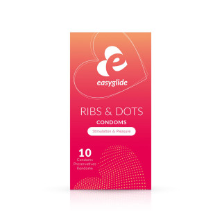 10 préservatifs Ribs and Dots - EasyGlide