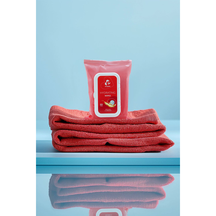 25 lingettes hydratantes avec lubrifiant et huiles - EasyGlide
