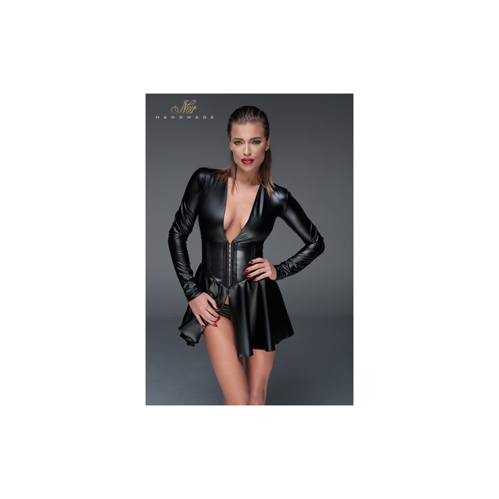 Minirobe corset wet look F154