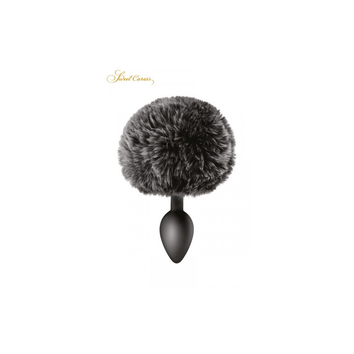 Plug queue de lapin - noir