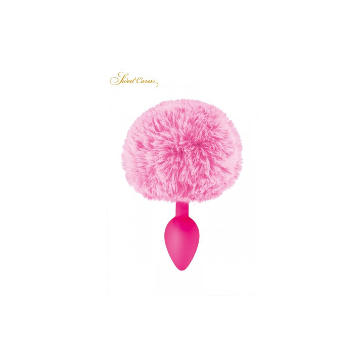 Plug queue de lapin - rose