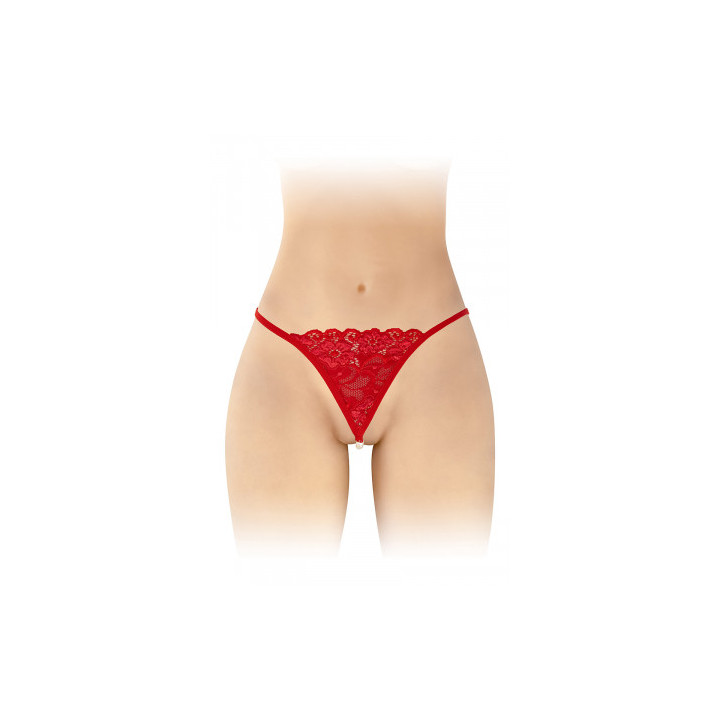 String avec perles Venusina - rouge