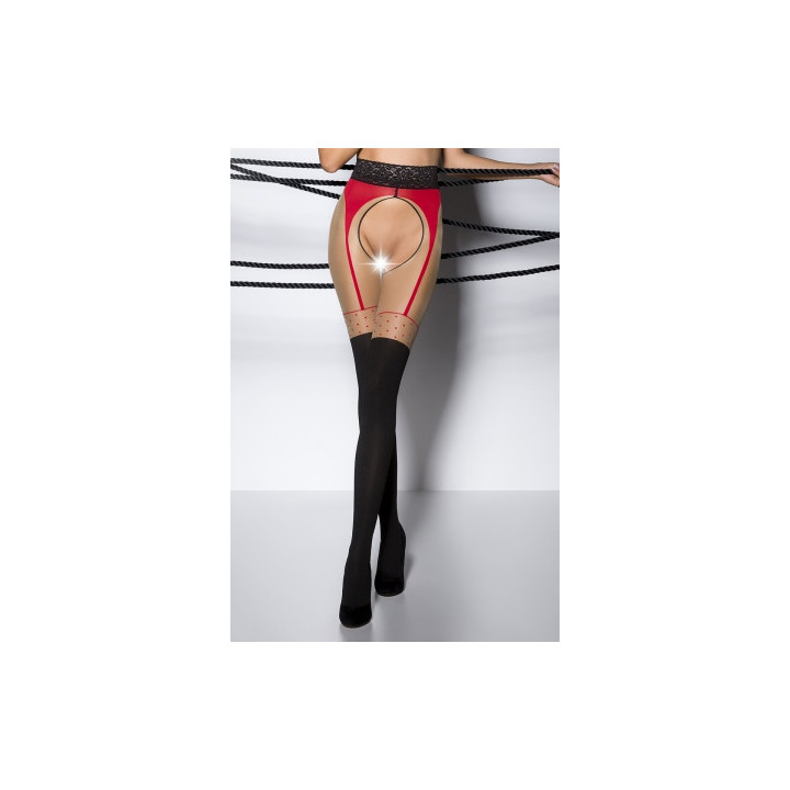 Collants ouverts TI003 - rouge