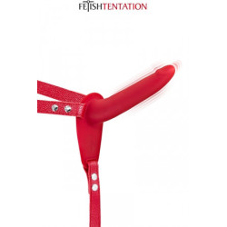 Gode ceinture rouge vibrant Fetish Tentation