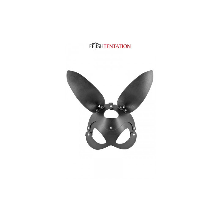 Masque bunny simili cuir réglable - Fetish Tentation