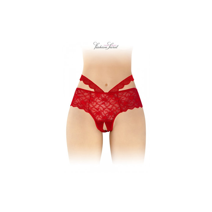 Culotte ouverte rouge Marie - Fashion Secret