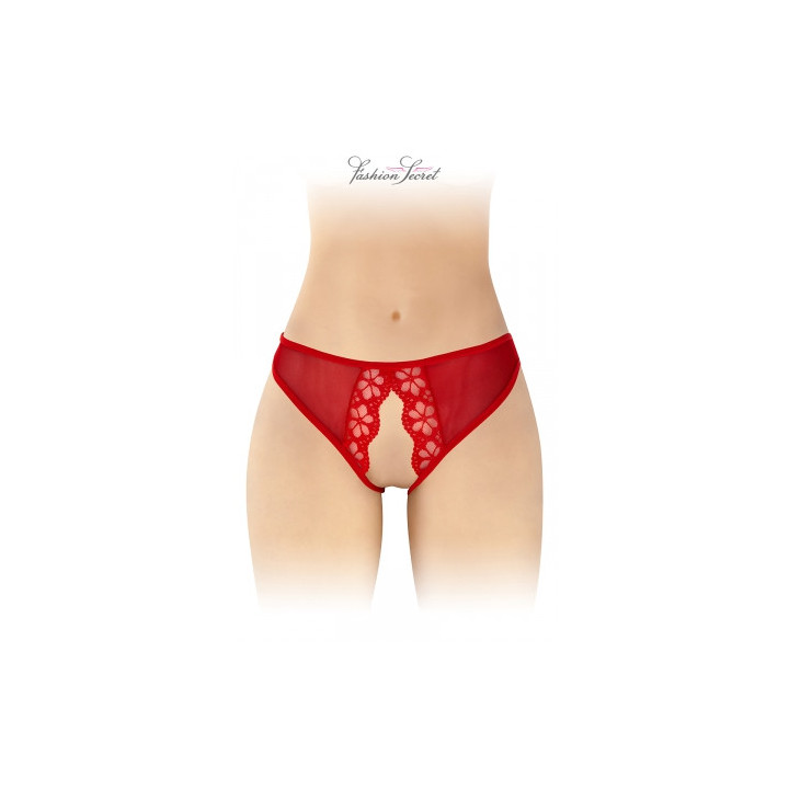Culotte rouge ouverte Ambre - Fashion Secret