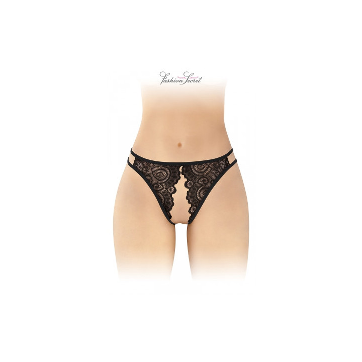 Culotte noire ouverte Annette - Fashion Secret
