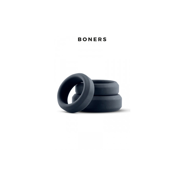 Kit de 3 anneaux de pénis larges - Boners