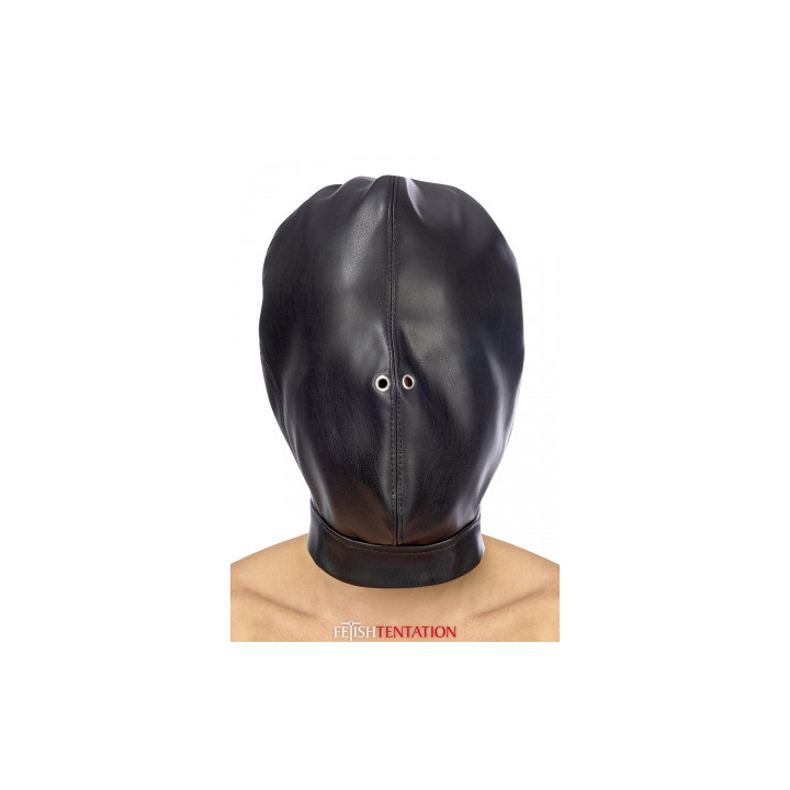 Cagoule BDSM fermée simili cuir - Fetish Tentation