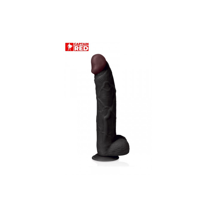 Gode XXL Prodigy Black 32 x 6 cm - Captain Red