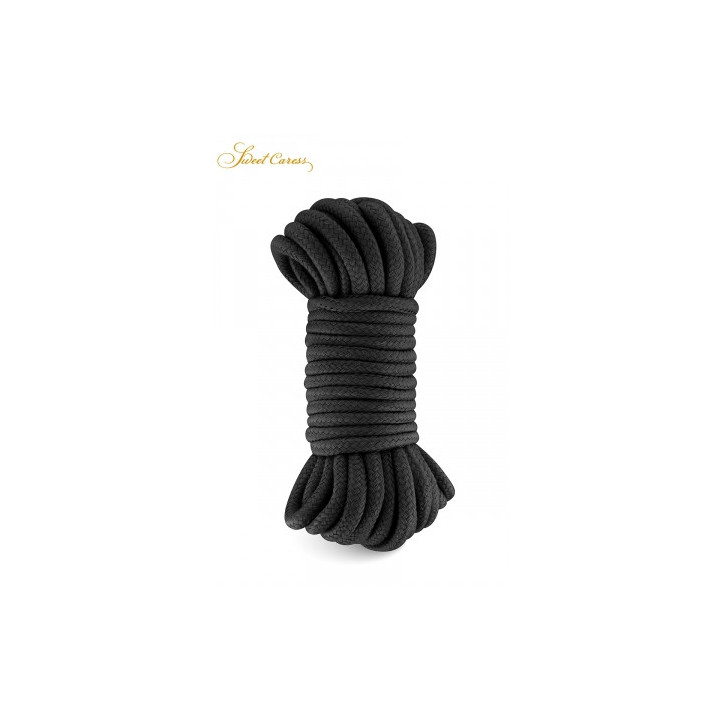 Corde de bondage noire 10m - Sweet Caress