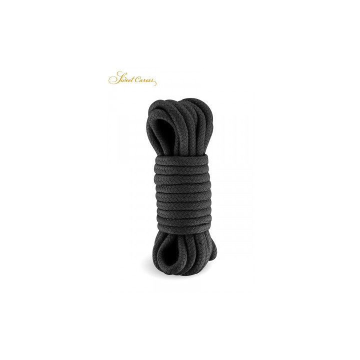 Corde de bondage noire 5m - Sweet Caress