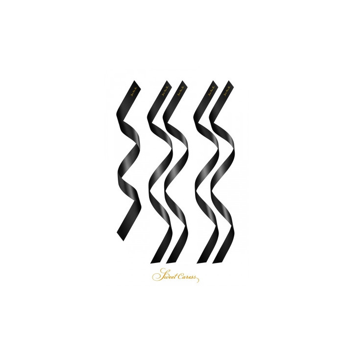 5 liens satin noir - Sweet Caress