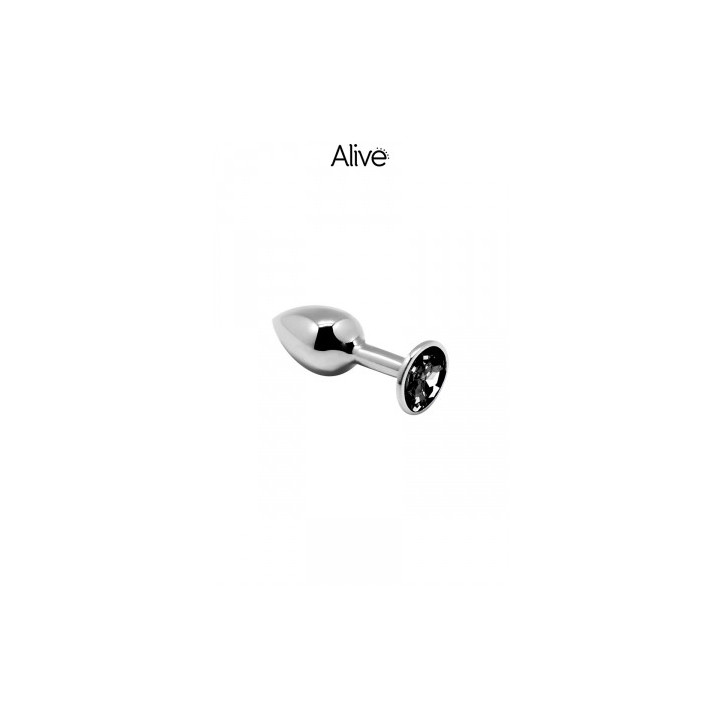 Plug métal bijou noir S - Alive