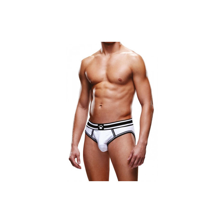 Slip ouvert blanc et noir - Prowler