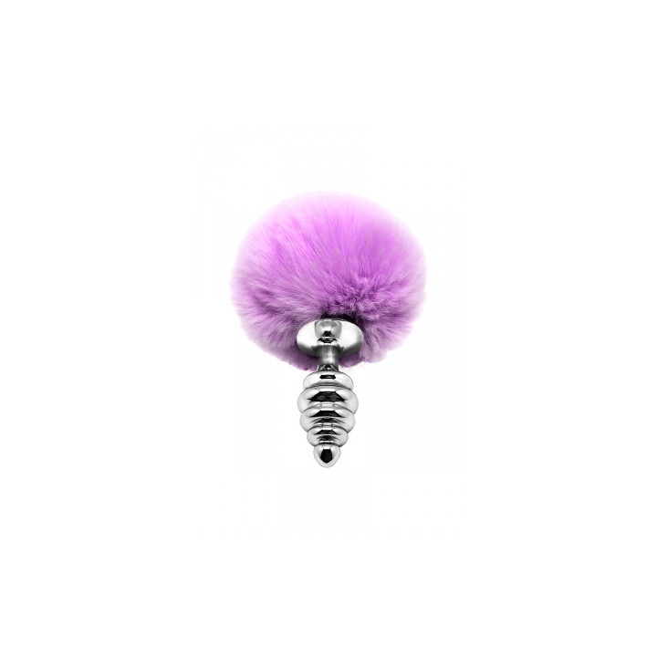 Plug métal Fluffy Twist S mauve - Alive
