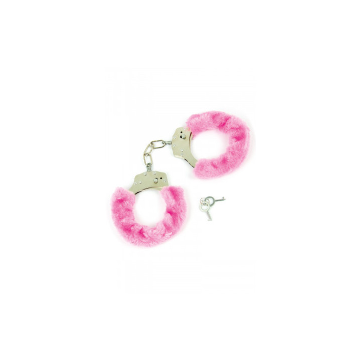 Menottes fourrure rose - Litolu