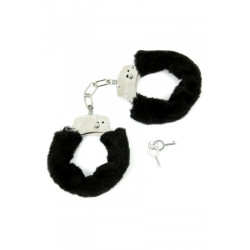 Menottes fourrure noire - Litolu