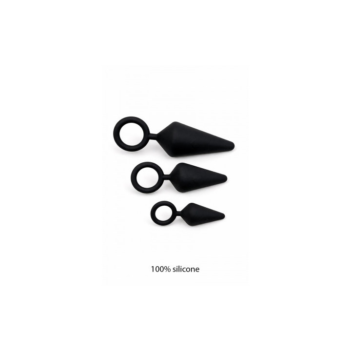 kit d'entrainement anal 3 plugs silicone - Litolu