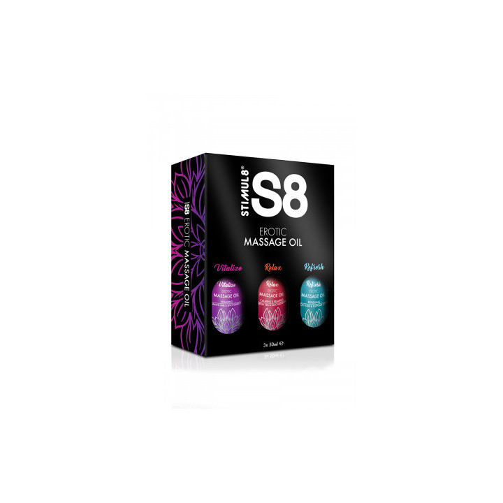Coffret huiles de massage S8 3x50ml