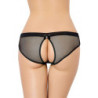 Culotte ouverte en résille noire