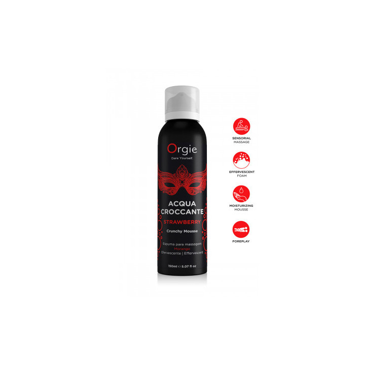 Mousse de massage effervescente Fraise 150ml