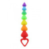 Stimulateur anal Rainbow Heart Beads - Toyjoy