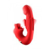 Vibromasseur rabbit 3-en-1 Kissy rouge - Yoba