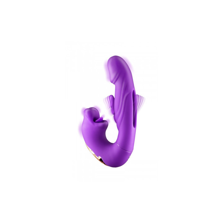 Vibromasseur rabbit 3-en-1 Kissy violet - Yoba