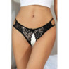 String ouvert dentelle Noir - Litolu Lingerie